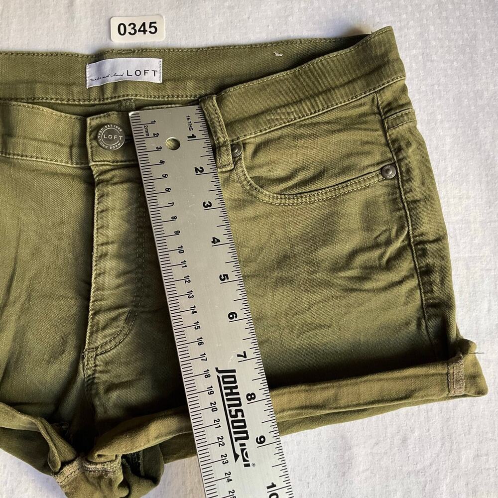 LOFT Women Summer Jeans Shorts Denim size 31, Green - Picture 3 of 10